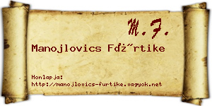 Manojlovics Fürtike névjegykártya